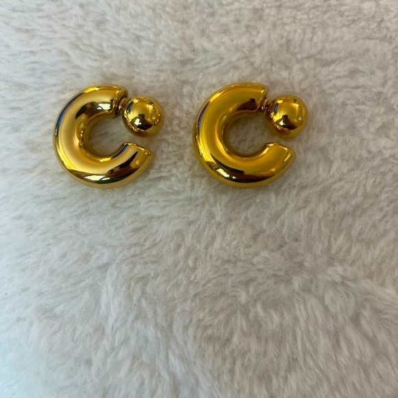 ✨ NEW 18K Gold Plated C-Hoop Earrings | Waterproof Stainless Steel–light weight